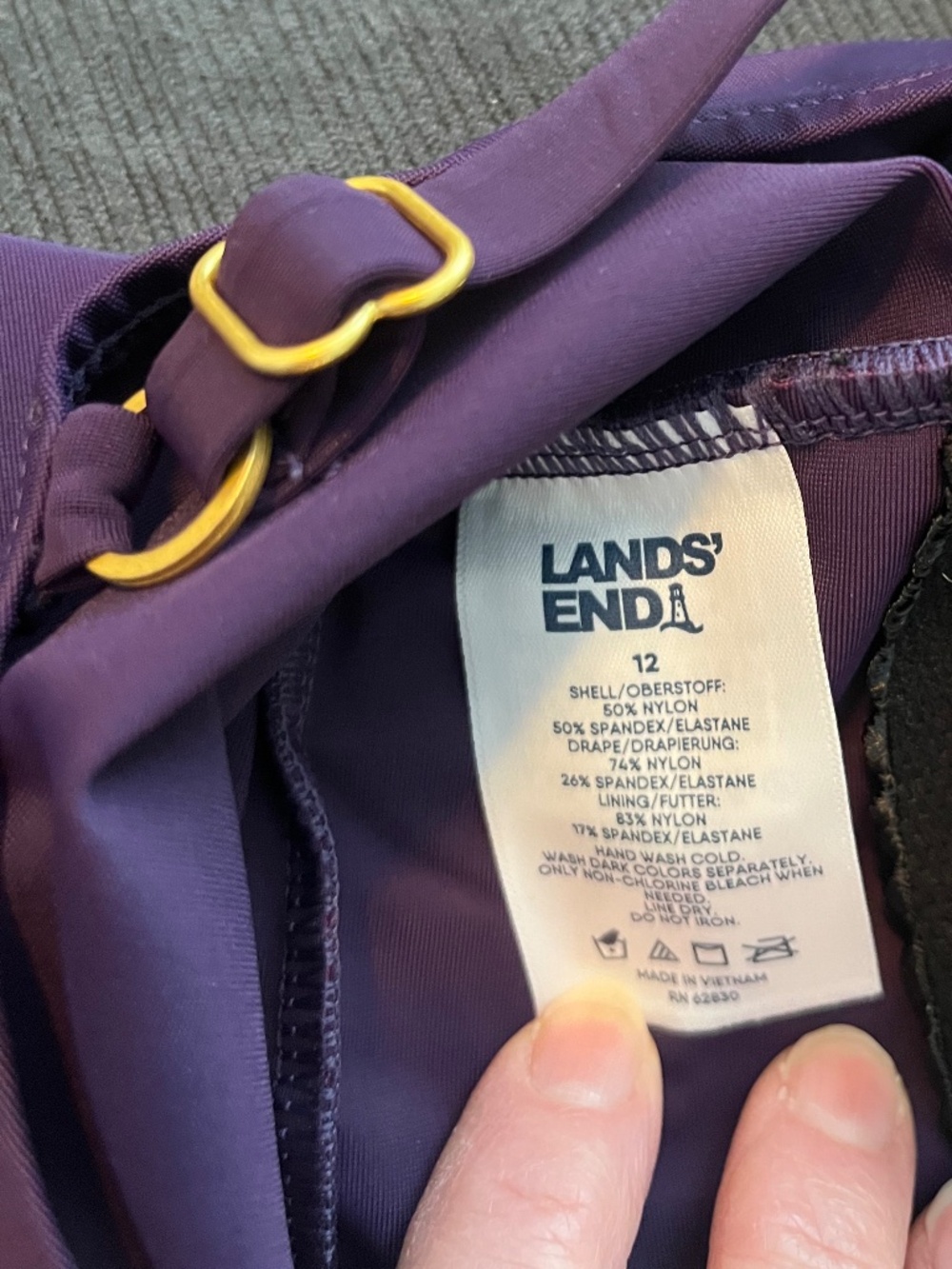 Swimsuit one piece Lands' End size 12 - Picture 6 of 9